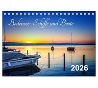 Bodensee-Schiffe und Boote (Tischkalender 2026 DIN A5 quer), CALVENDO Monatskalender: Schiff und Motorboote auf dem Bodensee