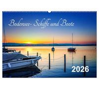 Bodensee-Schiffe und Boote (Wandkalender 2026 DIN A2 quer), CALVENDO Monatskalender: Schiff und Motorboote auf dem Bodensee