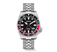 BODERRY Orologio da uomo in titanio, automatico, impermeabile fino a 200 m, con movimento automatico GMT e cinturino in titanio, Admiral