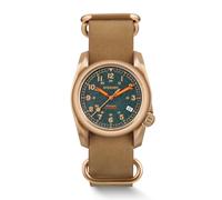 BODERRY Orologio Uomo Automatico Bronzo - 40mm Orologio da Campo Militare, Movimento Meccanico Giapponese, Funzione Data, Corona a Vite, Impermeabile 100m, Cinturino in Pelle Genuina - Voyager