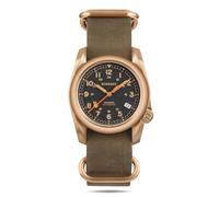 BODERRY Orologio Uomo Automatico Bronzo - 40mm Orologio da Campo Militare, Movimento Meccanico Giapponese, Funzione Data, Corona a Vite, Impermeabile 100m, Cinturino in Pelle Genuina - Voyager