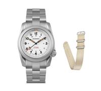 BODERRY Orologio Uomo Automatico Titanio - 40mm Orologio da Campo Militare, Movimento Meccanico Giapponese, Funzione Giorno-Data, Corona a Vite, Impermeabile 100m, Bracciale in Titanio - Voyager