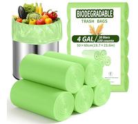 BODFPPC 100 Sacchetti Umido Biodegradabili e Compostabili 20 litri Verdi, Sacchetti per Rifiuti Organici Resistenti, per Casa, Cucina, Ufficio, Sacchi Biodegradabili per Umido, 50x60 cm