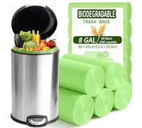 BODFPPC 100 Sacchetti Umido Biodegradabili e Compostabili 30 litri Verdi, Sacchetti per Rifiuti Organici Resistenti, per Casa, Cucina, Ufficio, Sacchi Biodegradabili per Umido, 60x65 cm