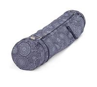 Bodhi ASANA Bag Cotton | Maharaja Collection | Borsa da yoga in diverse dimensioni | Borsa in cotone per tappetino da yoga e accessori | con tasche esterne | 60 cm | Mandala/blu scuro