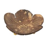 BODHI® Ciotola in legno di cocco, con fiore in legno, fatta a mano in Thailandia