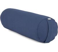 Bodhi - Cuscino a rullo da yoga, 65 x 23 cm, in cotone robusto, fodera amovibile, lavabile a 30 °C, passante per trasportarlo, imbottitira e colore a scelta, blu, cosses d'épeautre