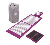 Bodhi Deluxe agopressione XL Set (Spiky): tappetino per agopressione (130 x 50 cm), cuscino e - Zerbino im Set, vitalisierende Matte per la schiena e cuscino per il collo