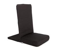 Bodhi Mandir - Sedia da meditazione con cuscino spesso, comoda poltrona da pavimento con schienale imbottito, rivestimento lavabile, ideale per il tempo libero, yoga e meditazione (nero)