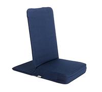 Bodhi Mandir - Sedia da meditazione con cuscino spesso, comoda poltrona da pavimento con schienale imbottito, rivestimento lavabile, ideale per il tempo libero, yoga e meditazione (blu notte)