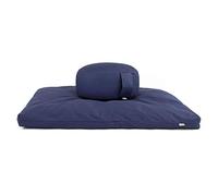 Bodhi - Set da meditazione ECO | Cuscino Rondo + Zabuton, Blu scuro (farlo)