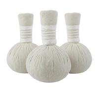 BODHI Set di 3 cuscini massaggianti per il viso alle erbe, 3 x 50 g, naturali, rilassanti, realizzati a mano in Thailandia