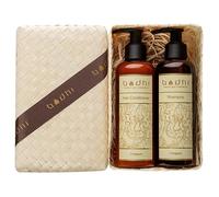 Bodhi® Set regalo di cosmetici naturali per capelli sani, 2 x 200 ml, include Shapoo e balsamo, confezionato in una bella scatola Pandan fatta a mano, per uomo e donna, biologico e vegano (FRANGIPANI)
