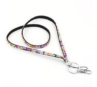Bodhi2000 Cordicella lucida con strass per badge identificativo cellulare portachiavi, Multicolore, Etichettalia unica