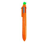Bodhi2000 Penna a sfera a forma di carota a forma di carota, penna a sfera creativa a forma di carota, penna retrattile a 6 colori, scrittura liscia, penna di cancelleria per la scuola set di carote