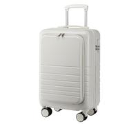 BODHIS Bagaglio Valigie Valigia Trolley Bagaglio A Mano Approvato Dalla Compagnia Aerea, Valigia Leggera Da Viaggio Con Guscio Rigido Bagaglio a Mano (Color : White, Size : 24in)