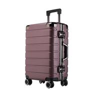BODHIS Bagaglio Valigie Valigia Trolley Valigie Ruote Girevoli Bagagli Da Viaggio Portatili, Lucchetto A Doppia Combinazione Bagaglio a Mano(Color:A,Size:24inch)