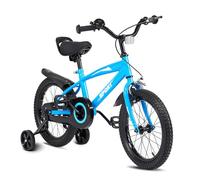 BODIOO Bicicletta per bambini da 14 pollici, per ragazzi e ragazze, con ruote di supporto, telaio robusto, sedile regolabile, freno a contropedale e freno a mano, adatta per ciclisti da 94 a 107 cm