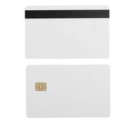 Bodno Sle4442 - Chip card W/Hico 2 Track Mag Stripe - Confezione da 10 carte bianche nere Mag