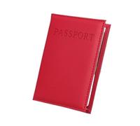 BODOBTF 1pc PU Custodia In Pelle Possport Della Copertura per il Mondo di Viaggio Passaporto Protector Organizer Universale Del Supporto Del Sacchetto Del, Rosso, Taglia unica
