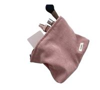 BODOBTF Borsa organizer per trucco in velluto a coste con stampa retrò floreale borsa cosmetica da donna borsa per trucco da viaggio custodia per WC, rosa, Taglia unica