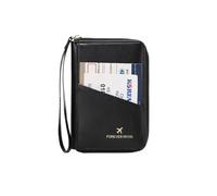 BODOBTF Borsa per passaporto retrò per uomini e donne RFID alla moda copertura passaporto multifunzionale in pelle PU clip passaporto accessori da viaggio, Hz726-nero, Taglia unica