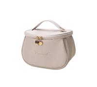 BODOBTF Carino PU Makeup Bag per le Donne Articoli da toeletta Organizzatore Impermeabile Viaggio Make Up Pouch Femminile Grande Capacità Portatile Caso Cosmetico, avorio, Taglia unica