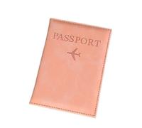 BODOBTF Custodia per passaporto con mappa del mondo, stampa a caldo, semplice aereo, per donne e uomini, regalo di nozze alla moda, C rosa., Taglia unica