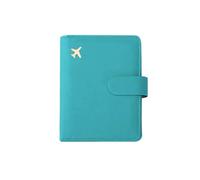 BODOBTF Custodia per passaporto RFID in pelle PU da uomo donna porta passaporto da viaggio con porta carte di credito custodia protettiva a portafoglio, Blu, Taglia unica