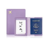 BODOBTF Custodia protettiva per passaporto da viaggio in pelle PU ispessita, Viola, Taglia unica