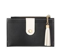 BODOBTF Donne Moda Piccolo Portafoglio Borsa Tinta Unita Cuoio DELL'UNITÀ di elaborazione Mini Coin Purse Portafoglio Porta Carte di Cre, B-nero, Taglia unica