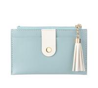 BODOBTF Donne Moda Piccolo Portafoglio Borsa Tinta Unita Cuoio DELL'UNITÀ di elaborazione Mini Coin Purse Portafoglio Porta Carte di Cre, B-blu, Taglia unica