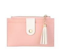 BODOBTF Donne Moda Piccolo Portafoglio Borsa Tinta Unita Cuoio DELL'UNITÀ di elaborazione Mini Coin Purse Portafoglio Porta Carte di Cre, B-rosa, Taglia unica