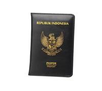 BODOBTF Indonesia - Custodia per passaporto da donna, alla moda, in poliuretano, per passaporti, portafogli, documenti, biglietti e carte, Nero , Taglia unica