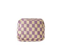 BODOBTF Ins Borsa cosmetica lavorata a maglia con scacchiera per le donne mini mini borse per il trucco a quadri borsa portaoggetti multifunzionale borsa organizer, N. 8, One size