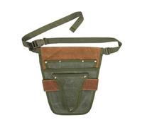 BODOBTF Marsupio multi-tasche in tela con cintura per attrezzi da giardiniere elettricista organizzatore per attrezzi da giardino (marrone verde)