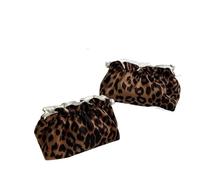 BODOBTF Moda Donne Perla Cerniera Trucco Bag Grande Capacità Toiletry Viaggio Organizzatore Del Sacchetto Delle Signore Leopardo Stampato Make Up Borse Regalo, L, Taglia unica