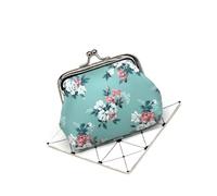 BODOBTF Moda Fiore Stampa Moneta Borse Ragazza Hasp Zero Portafoglio Signore Borsa Femminile Mini Money Bag Cuoio DELL'UNITÀ elaborazione Portachiavi, B, 2PCS