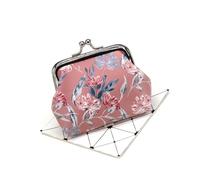 BODOBTF Moda Fiore Stampa Moneta Borse Ragazza Hasp Zero Portafoglio Signore Borsa Femminile Mini Money Bag Cuoio DELL'UNITÀ elaborazione Portachiavi, 6, 1 pezzo