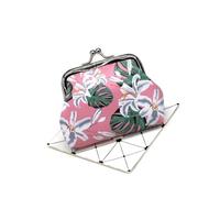 BODOBTF Moda Fiore Stampa Moneta Borse Ragazza Hasp Zero Portafoglio Signore Borsa Femminile Mini Money Bag Cuoio DELL'UNITÀ elaborazione Portachiavi, A, 1 pezzo