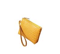BODOBTF Moda Pu Cuoio Mini Portafoglio Donne Retor Piccola Moneta Soldi Titolare della Carta Borse Borsa di Colore Solido Tote Clutch Zipper Bag Regalo Ragazza, Giallo, Taglia unica