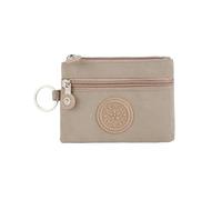 BODOBTF Piccole borse portamonete in tela solida per bambini con porta carte di credito borsa da uomo donna portafoglio borsa per studenti autobus ID porta carte di credito borse, Beige, 1 pezzo