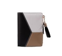 BODOBTF Portafoglio da donna in pelle PU Portafoglio da donna in pelle borse da donna porta carte pieghevole portatile Lady portamonete, Nero , Taglia unica