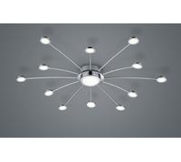 BODRUM PLAFONIERA LED CROMATA 12 LUCI + 1 CON TELCOMANDO CALDA-FREDDA D. 100 2,2W 12x 250lm 3000 - 6500K DIMMERABILE