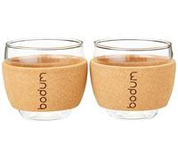 Bodum 11165 - 109S Vetro, 10 cl, Trasparente, Sughero, 6,3 cm, Set di 2
