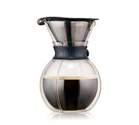Bodum 11736 - 01S Caffettiera Filtro permanente, Vetro, Nero, 18 x 18 x 24 cm