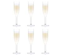 Bodum 11927-10SA OKTETT 6 Flute da champagne in plastica resistente, 0,12 litri