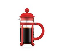 Bodum 1903 - 294 Caffettiera a pistone 3 Tazze, Vetro, Rosso, 7,5 x 13,5 x 18,9 cm