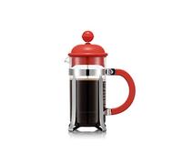 Bodum 1913-04 CAFFETTIERA Caffettiera a stantuffo con coperchio in plastica, 3 tazze, 0,35 l, acciaio inox