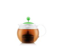 Bodum Assam 1823-538B - Teglia con manico in vetro e coperchio in plastica colorata, 0,5 l, 481,9 g